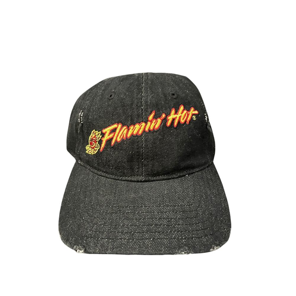 Flaming Hot Cheetos Denim Hat; Official Licensed, Black, Adjustable-NWT